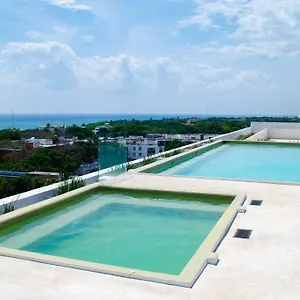 2 Beds Pool View Modern Apt/parking, Gym, Rooftop - 405 Musa Apartamento Playa del Carmen